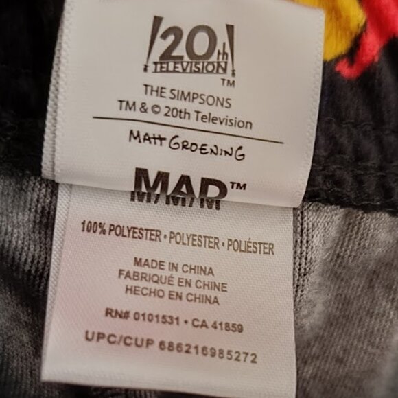 M🎅The Simpsons Mad Engine Men's Christmas Holly Sleep Pajama Pants - Picture 7 of 7